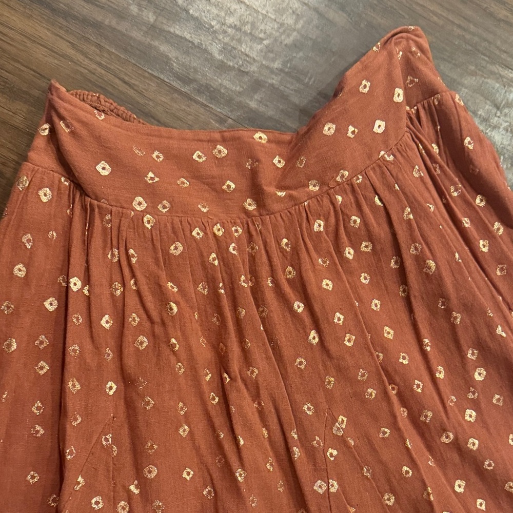 Anthropologie Terracotta Full Skirt - Picture 3 of 11